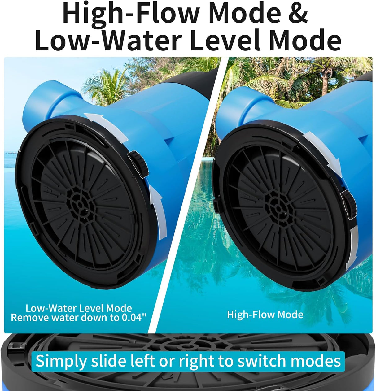 FOTING 1/2HP Submersible Sump Pump 4900GPH — Clean & Dirty Water, Blue