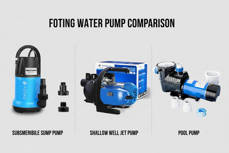 Sump Pump vs. Shallow Well Jet Pump vs. Pool Pump: How to Choose the Right FOTING Pump