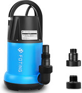 FOTING 1HP Submersible Sump Pump 4600GPH — Clean & Dirty Water, Manual, 10FT Cord