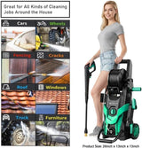 FOTING Electric Pressure Washer 4500PSI — 4 Nozzles & Foam Cannon, Blue