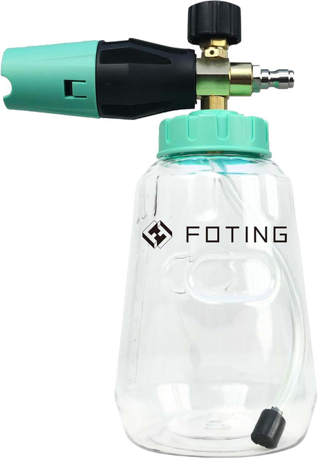 FOTING Pressure Washer Foam Cannon 1000ML — 1/4" Quick Connect, Adjustable Snow Foam Lance