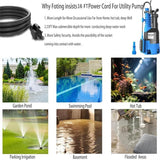 FOTING 1.5HP Submersible Sump Pump 5000GPH — Auto & Manual, Float Switch, Blue