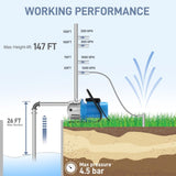FOTING 1.6HP Shallow Well Jet Pump 1600GPH — Stainless Steel, 115V, Blue