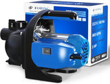 FOTING 1HP Shallow Well Jet Pump 865GPH — Stainless Steel, Blue