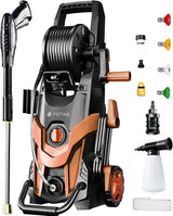 FOTING Pressure Washer 5000PSI — 8-Level Touch Screen, 34" Tall, Red