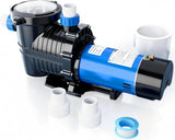 FOTING In/Above Ground Pool Pump — Self-Priming, High Flow, 1.5" & 2" NPT, Blue & Black