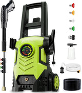 FOTING Electric Pressure Washer 4500PSI — 4 Nozzles & Foam Cannon, 30" Tall