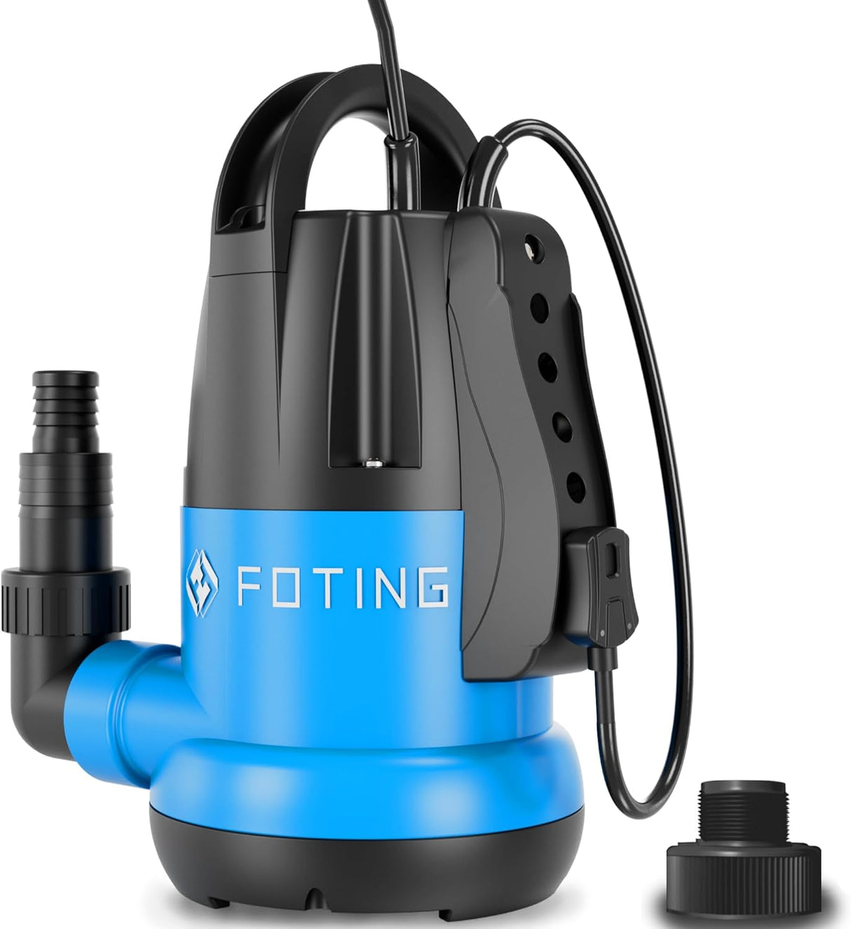 FOTING 1HP Submersible Sump Pump 4600GPH — Clean & Dirty Water, Manual, 10FT Cord