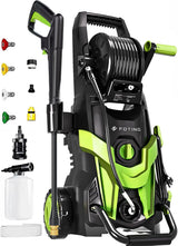 FOTING Pressure Washer 5000PSI — 8-Level Touch Screen, 34" Tall, Green