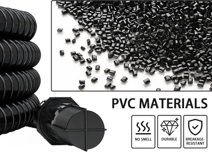 FOTING 1" Suction Hose Kit with Check Valve, PVC Water Intake Hose Set, Flexible Tubing Easy to Install for Water Pump Well Sprinkler Garden Booster Pump, All-in-One NPT 1-inch Thread Adapter, 13FT
