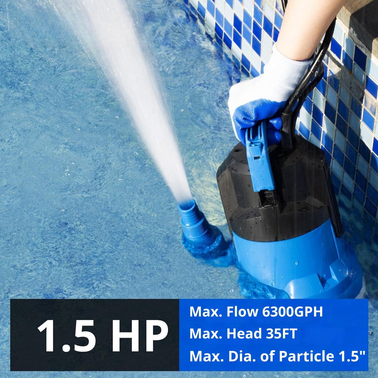 FOTING Submersible Sump Pump — High Flow, Clean & Dirty Water, Float Switch, Extra Large