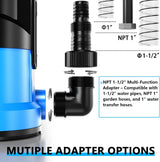 FOTING 3/4HP Submersible Sump Pump 2400GPH — Auto Float Switch, Blue
