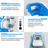 FOTING 1.6HP Shallow Well Pump 1700GPH — Pressure Tank, 180FT, Blue