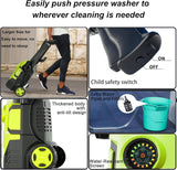 FOTING Electric Pressure Washer 4500PSI — 4 Nozzles & Foam Cannon, 30" Tall