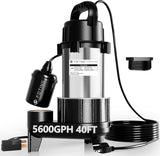 FOTING 1HP Cast Iron Sewage Pump 5600GPH — 40FT Head, 2" NPT