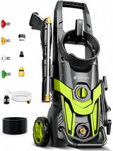 FOTING Electric Pressure Washer 4300PSI — 4 Nozzles & Foam Cannon, Green