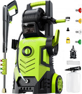 FOTING Electric Pressure Washer 4800PSI — 34" Tall, 4 Nozzles, Red