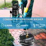 FOTING Pressure Washer Surface Cleaner 15" — 4000PSI, 2 Nozzles, 1/4" Quick Connect