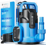 FOTING Submersible Sump Pump — High Flow, Clean & Dirty Water, Float Switch, Extra Large