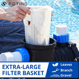 FOTING In/Above Ground Pool Pump — Self-Priming, High Flow, 1.5" & 2" NPT, Blue
