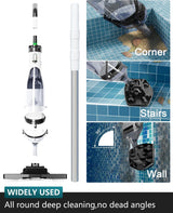 FOTING Cordless Pool Vacuum 19.5GPM — All-Angle Head, LED Display