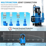 FOTING Submersible Sump Pump — High Flow, Auto Float Switch