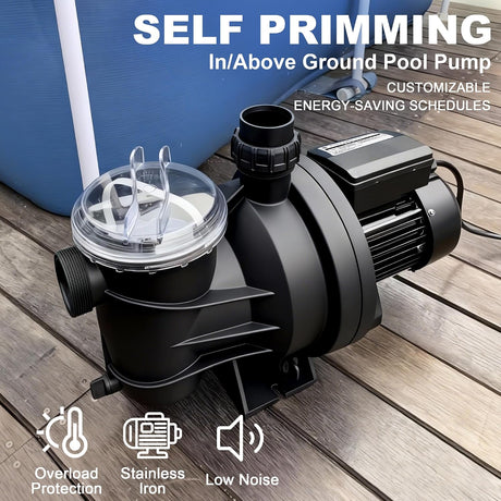 FOTING 1.5HP Pool Pump 6000GPH — Self-Priming, Single Speed, 115V