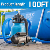FOTING Pool Backwash Hose 100FT — 1-1/2" Heavy Duty PVC