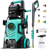 FOTING Electric Pressure Washer 4500PSI — 4 Nozzles & Foam Cannon, Blue