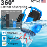 FOTING 1/2HP Submersible Sump Pump 4900GPH — Clean & Dirty Water, Blue
