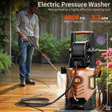 FOTING Electric Pressure Washer 4800PSI — 34" Tall, 4 Nozzles, Red