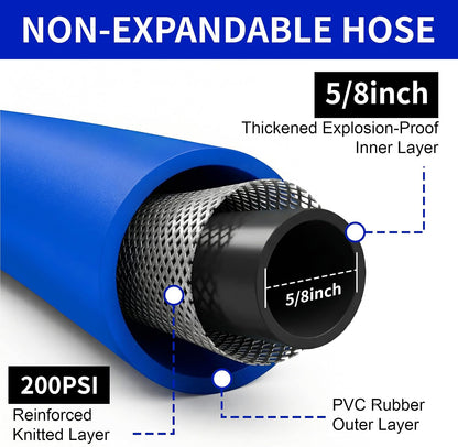 FOTING Pressure Washer Hose, Leak-Free & Kink Resistant, 200PSI-600PSI Hybrid Replacement Hose for Power Washer, Car Wash, Yard Cleaning, 100FT