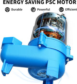 FOTING 1.5HP Cast Iron Sewage Pump 9000GPH — 2" NPT, Blue