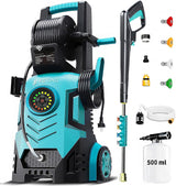 FOTING Pressure Washer 5000PSI — 8-Level Touch Screen, 34" Tall, Red (V2)