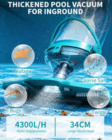 FOTING Cordless Pool Vacuum 19.5GPM — LED Display, Rechargeable