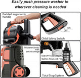 FOTING Pressure Washer 5000PSI — 8-Level Touch Screen, 34" Tall, Red