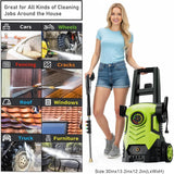 FOTING Electric Pressure Washer 4500PSI — 4 Nozzles & Foam Cannon, 30" Tall