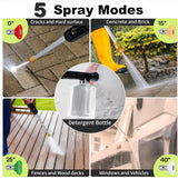 FOTING Electric Pressure Washer 4800PSI — 34" Tall, 4 Nozzles, Red